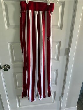 Taylor Red White Athletic PANTS SNAP SIDE TEAR AWAY IU BASKETBALL INDIANA XS men